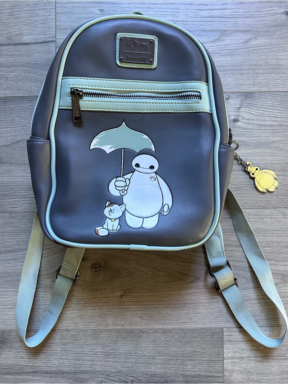 Loungefly Disney Big Hero 6 Baymax & Mochi Mini Backpack with keychain